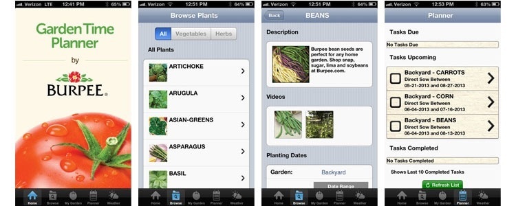 burpee garden time planner app